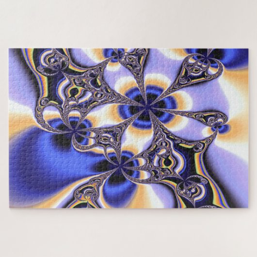 puzzle fractal aux fleurs (Horizontal)