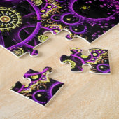 puzzle fractal en or violet (Côté)