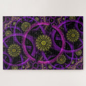 puzzle fractal en or violet (Horizontal)