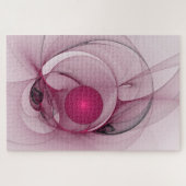 Puzzle Fractal, moderne Berry Abstrait Art rose (Horizontal)