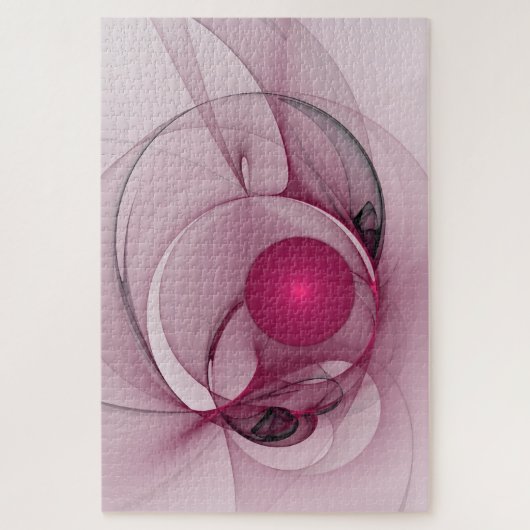 Puzzle Fractal, moderne Berry Abstrait Art rose (Vertical)