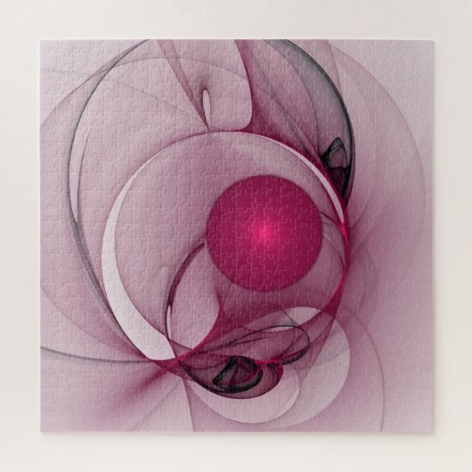 Puzzle Fractal, moderne Berry Abstrait Art rose (Vertical)