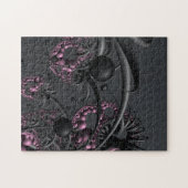 Puzzle Fractale 3D rose et gris (Horizontal)