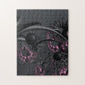 Puzzle Fractale 3D rose et gris (Vertical)