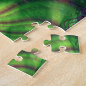 Puzzle Fractale avec spirale verte et violette (Côté)
