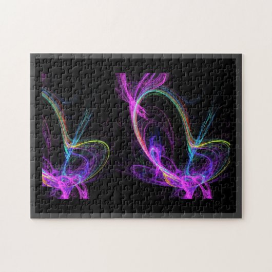 Puzzle Fractale Électrique Rose (Horizontal)