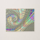Puzzle Fractale numérique abstraite spirale colorée brill (Horizontal)