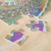 Puzzle Fractale numérique abstraite spirale colorée brill (Côté)