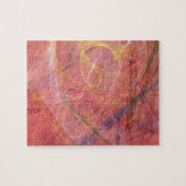 Puzzle Fractale rouge abstraite (Horizontal)