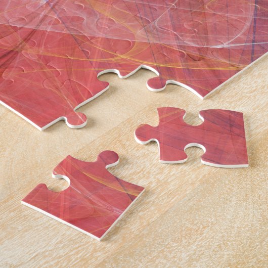 Puzzle Fractale rouge abstraite (Côté)