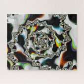 Puzzle Fractale spirale psychédélique moderne multicolore (Horizontal)