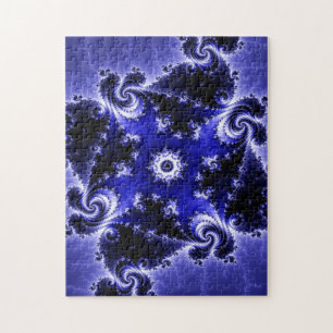 Puzzle "Fractality casse-tête bleue de fractale d'âges"