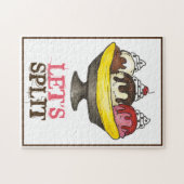 Puzzle Fractionner la banane crème glacée Sundae Dessert (Horizontal)