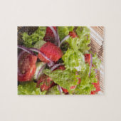 Puzzle Fragment de salade végétarienne des légumes frais (Horizontal)