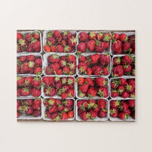 Puzzle Fraises au marché fermier dans les conteneurs