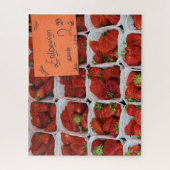 Puzzle Fraises - Erdbeeren - Marché allemand - 16x20 (Vertical)