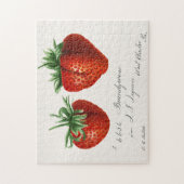 Puzzle Fraises (Fragaria) Aquarelle de fruits Peinture (Vertical)