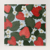 Puzzle Fraises : motif de fruits d'été. (Horizontal)