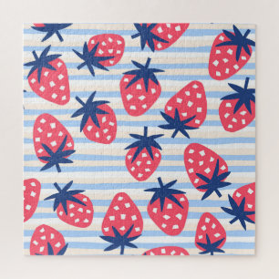 Puzzle Framboise Art : Motif doux sans couture