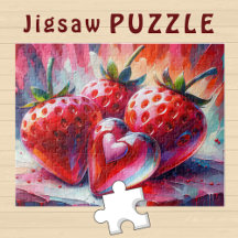 Framboises rouges avec peinture coeur en verre -