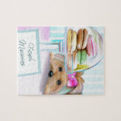 Puzzle Français Macarons de Yorkie (Horizontal)