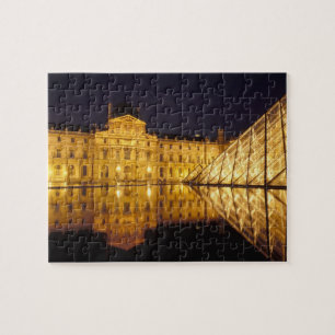 Puzzle France, Paris, Musée du Louvre la nuit.