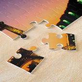 Puzzle France, Paris, Tour Eiffel au coucher du soleil. (Côté)