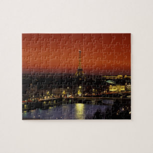 Puzzle France, Paris Vue du coucher de soleil sur la Tour