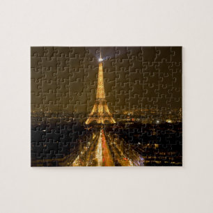 Puzzle France, Paris. Vue nocturne de la Tour Eiffel