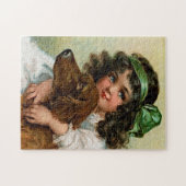 Puzzle Frances Brundage : Fille avec le chien (Horizontal)