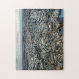 Puzzle “Frankfurt desde el cielo – Trama urbana” Legpuzzel