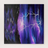 Puzzle Frappe De Foudre La Nuit Au-Dessus D'Une Rivière - (Horizontal)