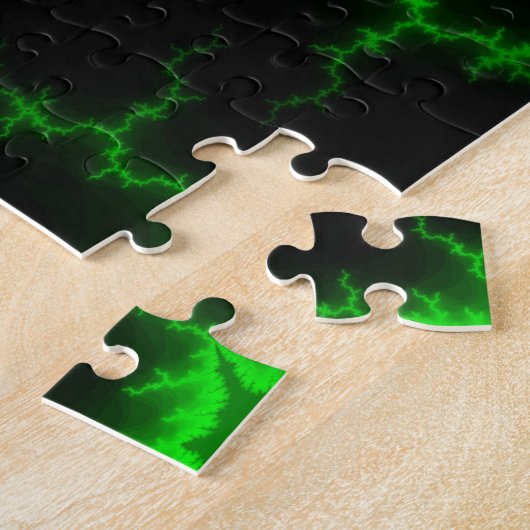 Puzzle Frappes de foudre verte Alien en Pitch noir (Côté)