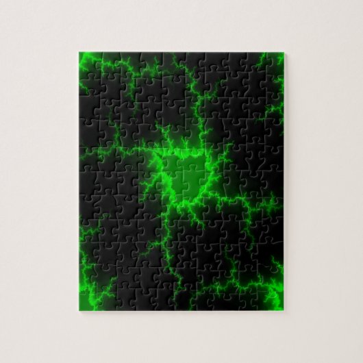 Puzzle Frappes de foudre verte Alien en Pitch noir (Vertical)