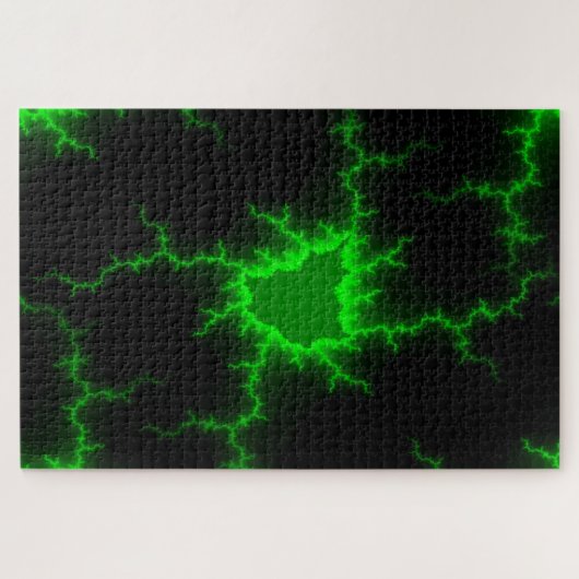 Puzzle Frappes de foudre verte Alien en Pitch noir (Horizontal)