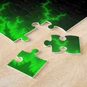 Puzzle Frappes de foudre verte Alien en Pitch noir (Côté)
