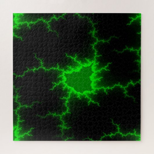Puzzle Frappes de foudre verte Alien en Pitch noir (Horizontal)