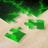 Puzzle Frappes de foudre verte Alien en Pitch noir (Côté)