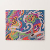 Puzzle "Fred the Cosmic Worm" Art Abstrait (Horizontal)