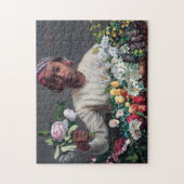 Puzzle Frédéric Bazille - Jeune femme aux pivoines (Vertical)