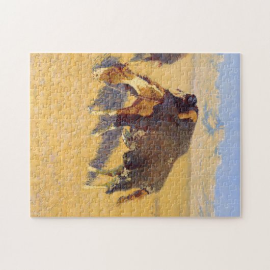Puzzle Frederic Remington - Indians Simulating Buffalo (Horizontal)