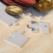 Puzzle French Bulldog Elegant Black Ink Macaroon Hat (Côté)