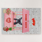 Puzzle French Bulldog Valentine's Day Kissing Booth (Horizontal)