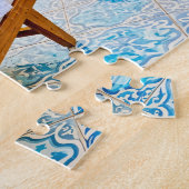 Puzzle Frenchie au massage de la piscine (Côté)