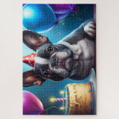 Puzzle Frenchie Birthday Bash : Un mignon Bulldog françai (Vertical)