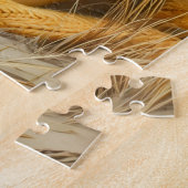 Puzzle Frenchie en chapeau de plage d'été (Côté)