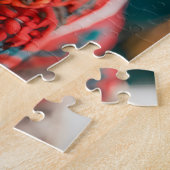 Puzzle Frenchie With Santa Hat Christmas Tree (Côté)