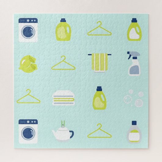 Puzzle Fresh Laundry Day Pattern (Vertical)