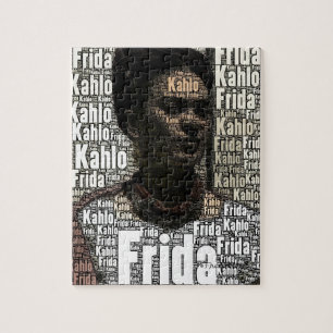 Puzzle Frida Kahlo Lettering Portrait