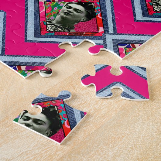 Puzzle Frida Kahlo Retro Denim Diamond (Côté)